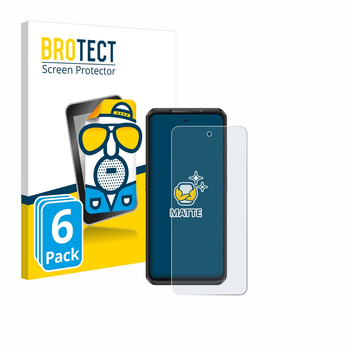 BROTECT - Screenprotector voor Ulefone Armor 25T Pro - Folie Beschermfolie matte 6 Stuks