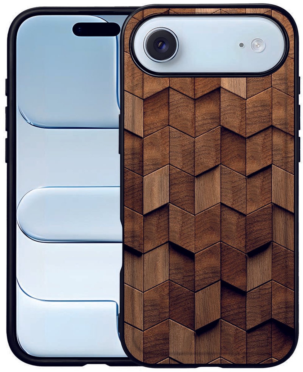 Wooden Cubes TPU Hoesje Apple iPhone Air
