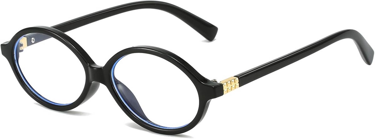 Ovale Blauwlichtbril - Computerbril tegen Vermoeide Ogen en Hoofdpijn - Unisex