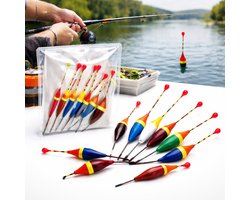 Dobber Set – 10-delig – Visdobbers voor Hengel – Inline Dobbers – Voor Witvis & Roofvis – Licht & Gevoelig