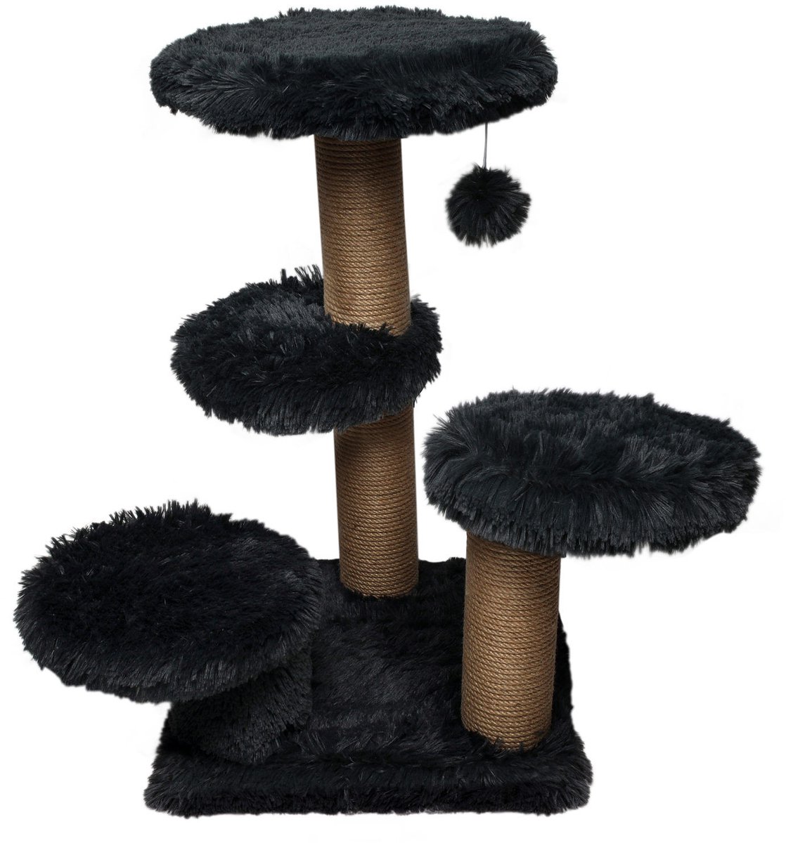 Grizo - Krabpaal Lucky - Met Zachte Pluche - Kleur: Zwart - 62x62x71 cm