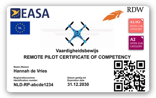 Pasje.pro - Drone Vliegbewijs Pas