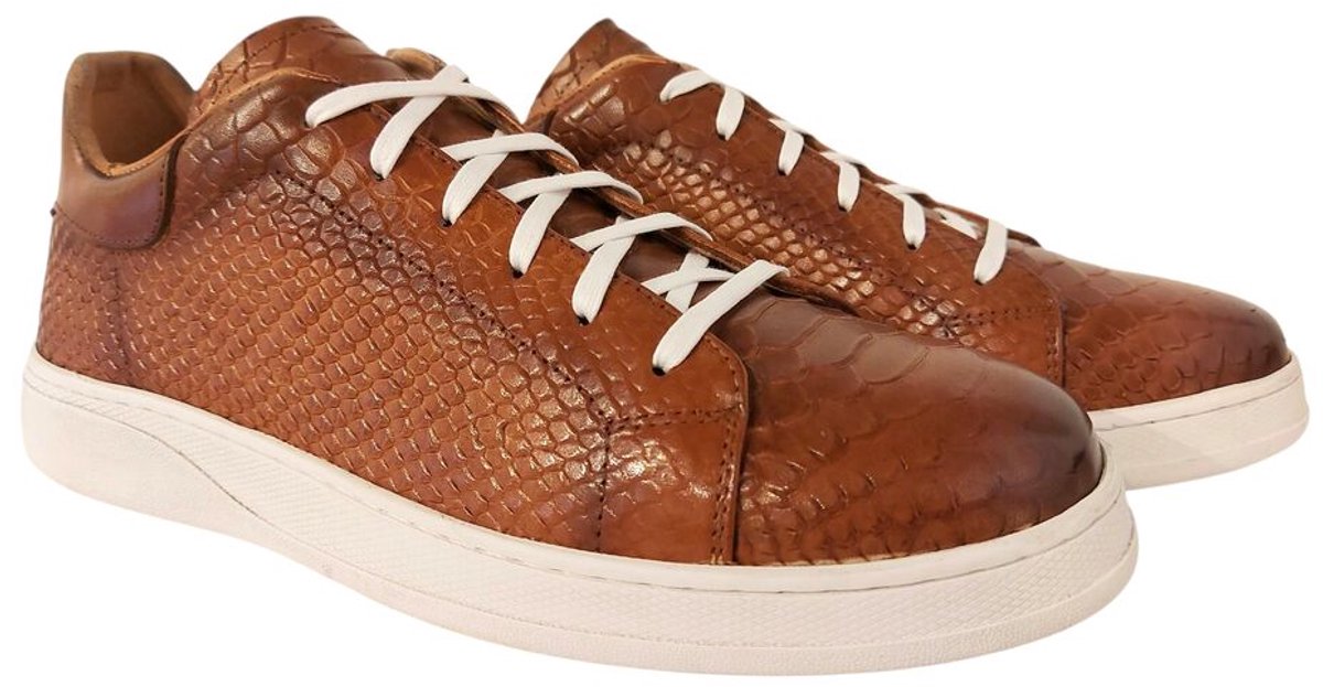 Adventure Sneaker Campania Cognac Kroko Print