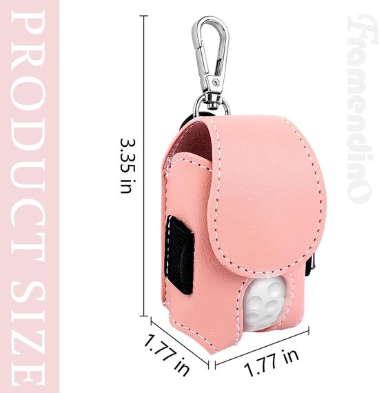 Golfbal Tashouder - Minirugzak met Riemclip & Leer Tee Houder - Draagbare Sportaccessoire voor op de Green - Compact Opbergpouch voor Sleutels en Telefoon van Merkloos — afbeelding 5