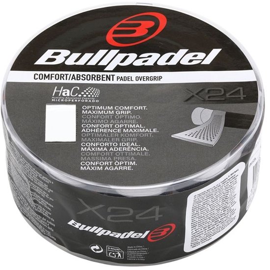 Bullpadel - Overgrip - Comfort - Absobent - wit 24 stuks