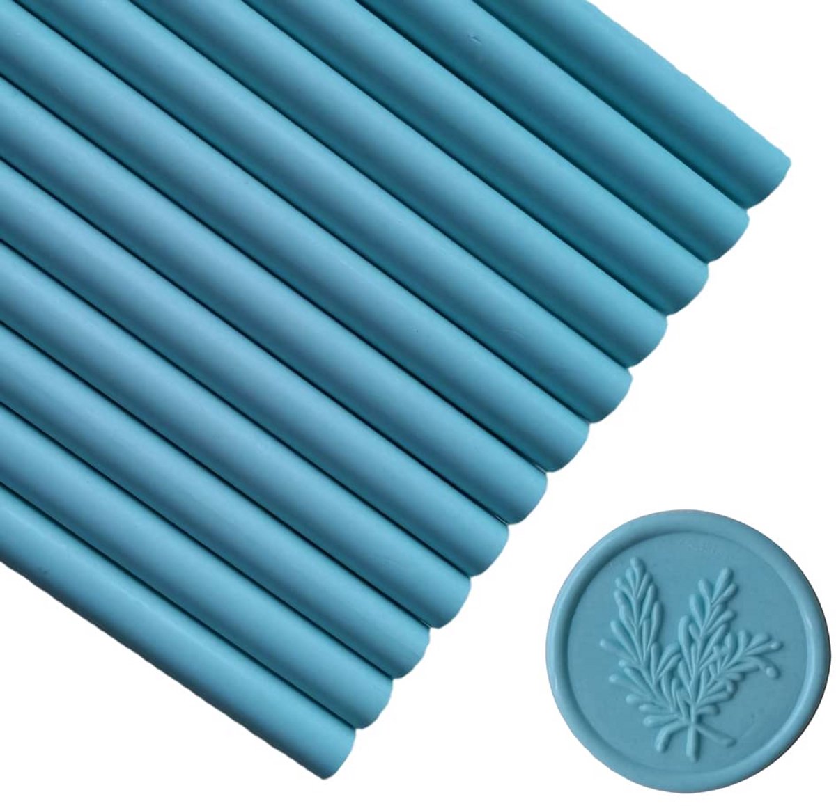 12 Stuks Lijmpistool Wasstaven voor Zegelstempel - Oceaanblauw