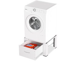 Wasmachine verhoger-150kg Capaciteit Wasmachine Standaard Metalen Basisframe met Lades-Anti-slip Schokabsorberende Hoekbeschermers voor Veilige Plaatsing-Geschikt voor Wasmachines, Drogers en Koelkastbases.