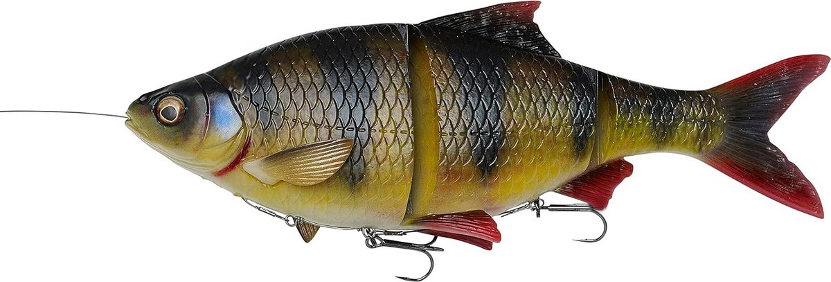 Grote Kunstaas Vissen voor Snoek Vissen - Realistische Line Thru Rubber Baits