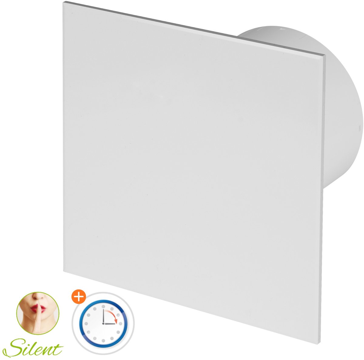 Awenta Silent badkamerventilator 100 mm – Met timer – 75 m³/h – Mat wit