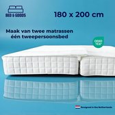Bed & Goods Matraswig en hoeslaken in één - 200x180cm - Maak van twee matrassen één tweepersoonsbed - Matrasbrug - Bedbinder - Liefdesbrug - Lovebridge