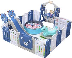 Grote Opvouwbare Baby Box en Speelhek voor Binnen en Buiten met Anti-Botsingsschuim