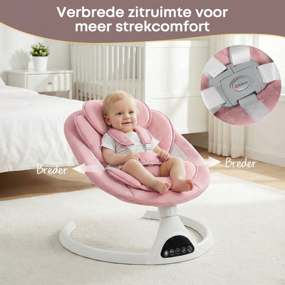 3Babies - Elektrische Babyschommel met App thumbnail 4