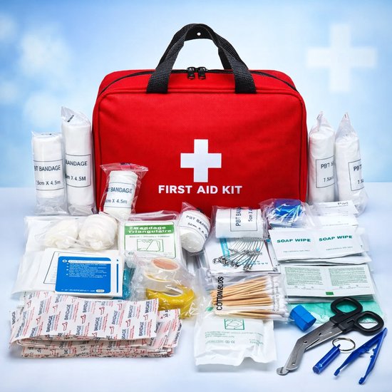 Gabrys® Noodpakket - Ehbo kit - 185-delig EHBO-doos - multifunctionele medische noodbenodigdheden - draagbare medische tas - Water dicht - hulpmiddel - Nood - Pakket - Survival - inclusief inhoud