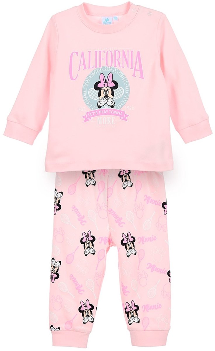 Disney Minnie Mouse Pyjama - Katoen - California - Lichtroze - 36 Maanden
