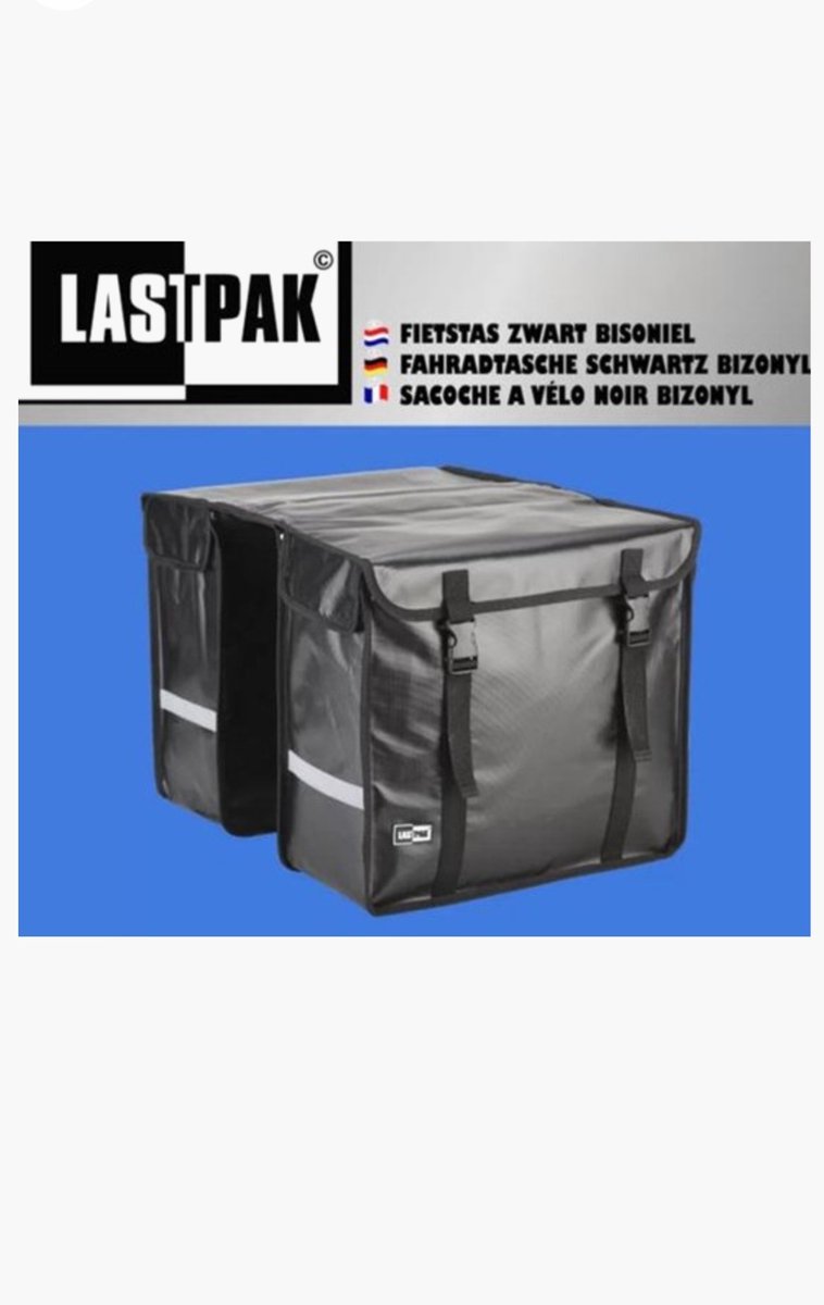 Lastpak Dubbele fietstas - waterdicht - reflecterend - 46 liter - zilver