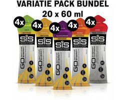 Science in Sport - SiS Go Isotonic Energiegel - 20x60 ml - Variatie pack bundel - Cafeïne Berry, Apple, Tropical, Orange & Blackcurrant