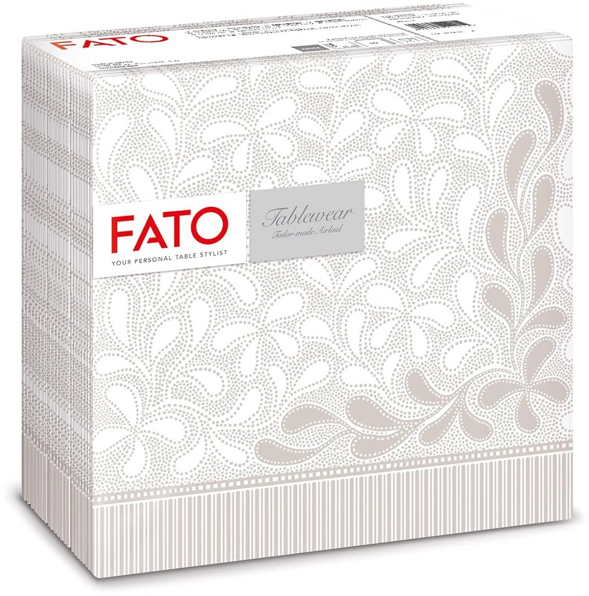 Luxe Airlaid Papieren Servetten 40x40 cm - Botanic Dust Design - 50 Stuks