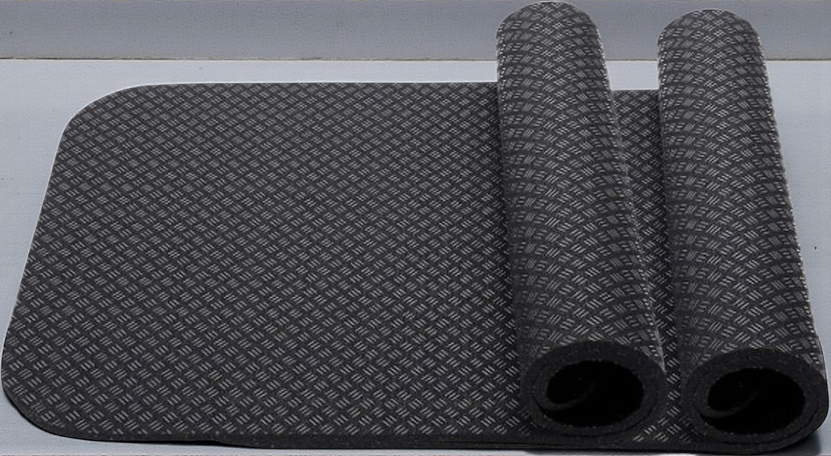 Egoods Hometrainer Mat – Voor Fitness - Opvouwbaar - Opvouwbare Antislip & Trillingsdempende Onderlegger – 2 Stuks - Vloerbeschermer voor Loopband, Fitnessfiets & Thuisgym