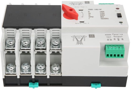 Automatische overdrachtsschakelaar - 220V, 100A - Dual Power - ATS - PC