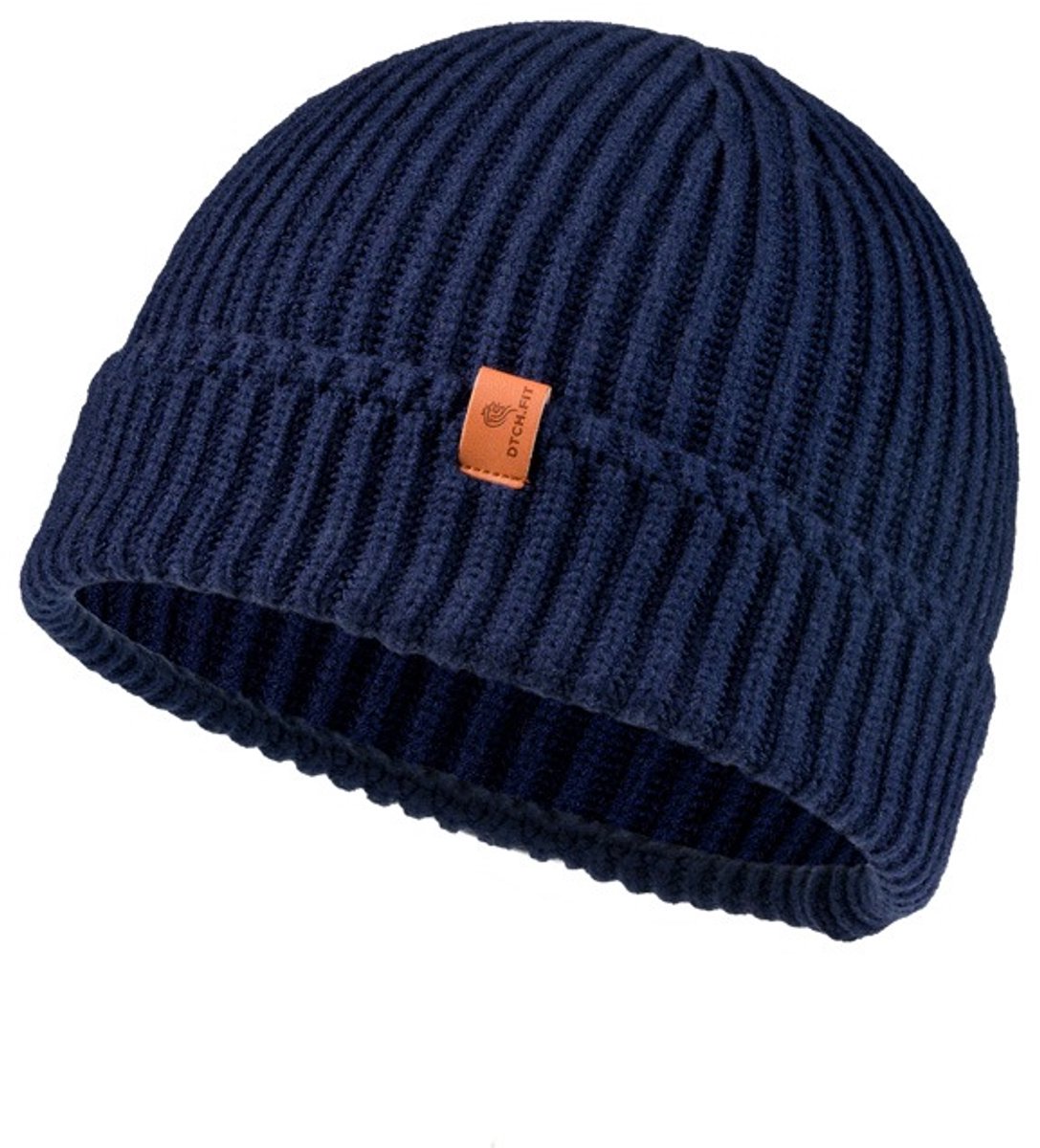 DTCH.FIT Beanie & Scarf Set Navy Blue - One Size