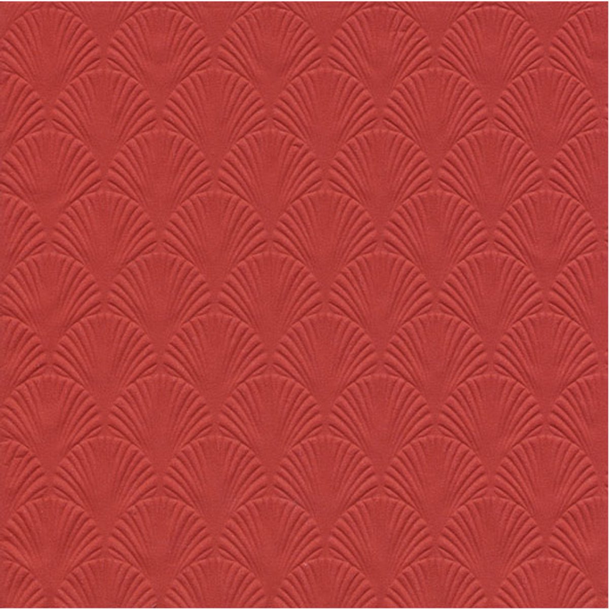 Ihr Servet Luxe - 48x - 3-laags - met schub patroon - rood - 33 x 33 cm