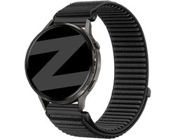 Bandz Nylon 'Wave' bandje geschikt voor Garmin Vivoactive 4s / Vivomove 3s / Venu 4 - 41mm / Venu 3s / Venu 2s / Forerunner 265s / Forerunner 255s - Zwart