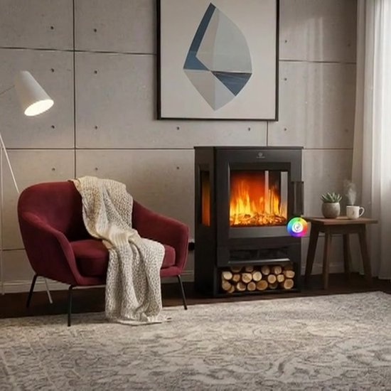 Luxury Elektrische Open Haard 3D Vlammen Effect met Verwarming, Timer ...