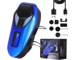 Motorfiets Intercom Headset - Bluetooth 6.0, 45uur Werk, IP65, LED - Helm Headset met Microfoon voor Zadelcommunicatie