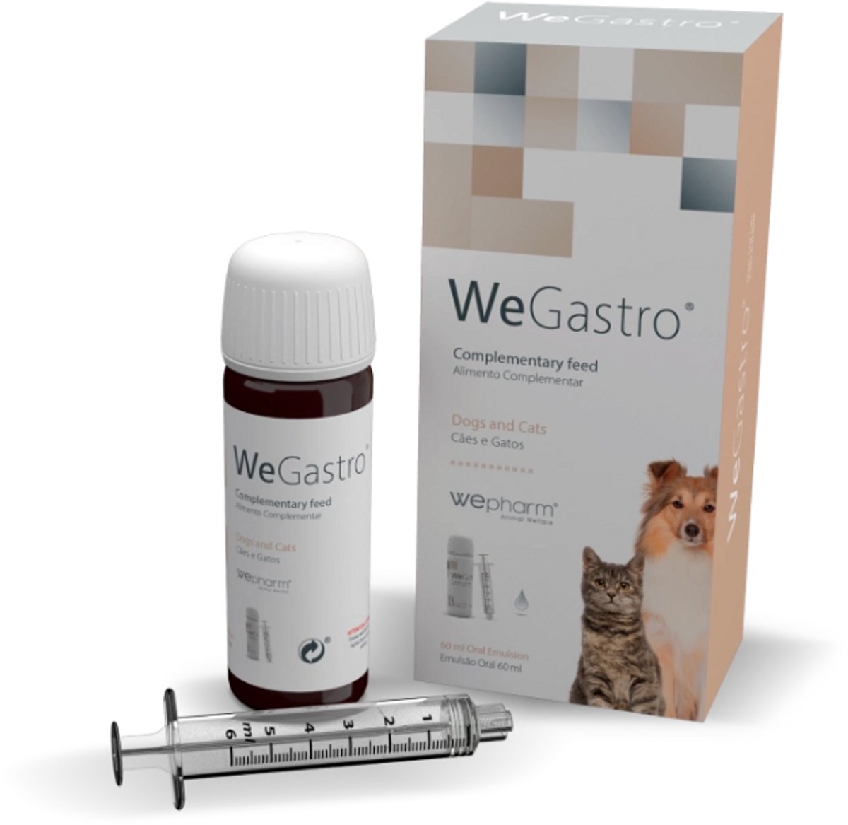 Wepharm WeGastro - 60 ml - Ondersteuning Voor De Maag Voor Honden en Katten - Natuurlijk Supplement
