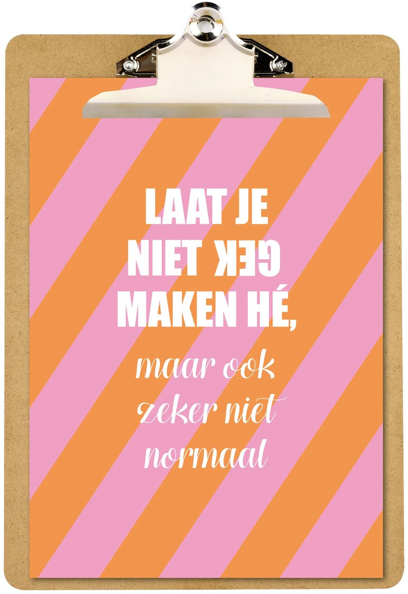 GiveX - Poser - A4 incl klembord - Laat je niet gek maken