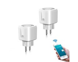 2x Slimme Stekker met Timer & Energiebesparing - Smart plug Alexa & Google Home - 16 A