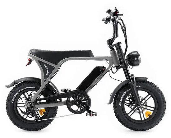 Vilolux Fatbike electrisch - Fatbike C80 Mini - NARDO GREY- voorrek - Legaal - Rijklaar geleverd - 16 inch - Niet opvoerbare fatbikes - 2 Jaar garantie - Hydraulische remmen - Alarm van Vilolux — afbeelding 4