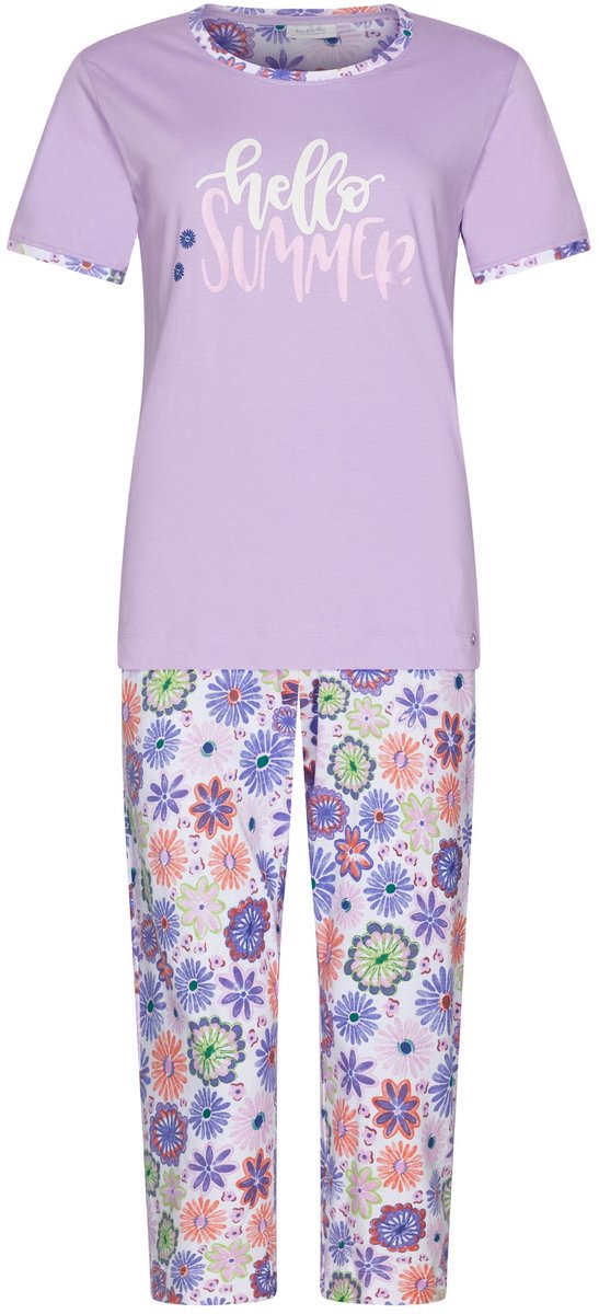 MyRebelle - Pyjama - Waterflower - Organisch Katoen - Paars - Maat 46
