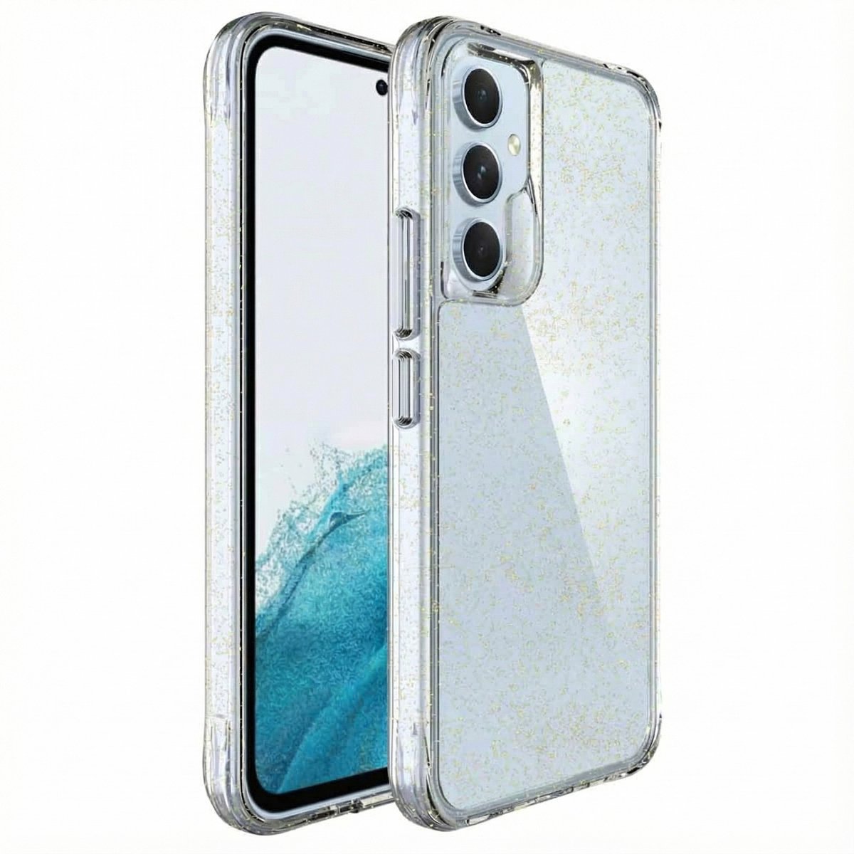 imoshion Hoesje - Geschikt voor Samsung Galaxy A54 (5G) - Glitter Backcover 2.0 - Goud