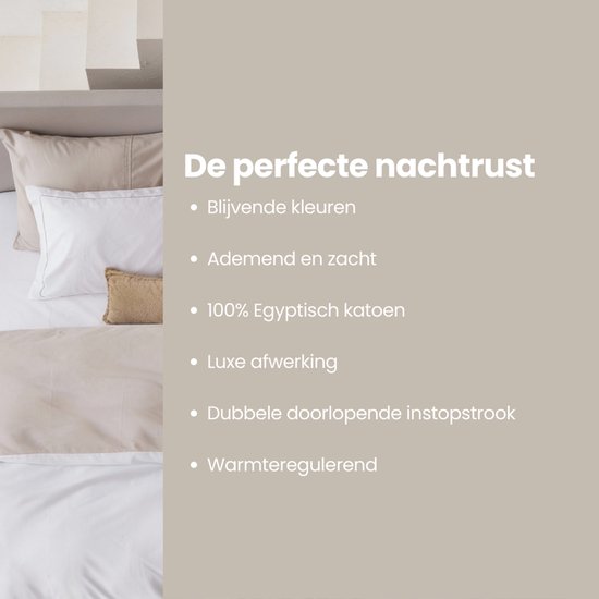 Katoen égyptien - Zwart Taille : 2 personnes (200x200/220 cm + 2 taies d'oreiller) (Dreamers Den)