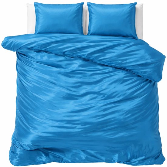Decoware dekbedovertrek - glans satijn - Petrol - Lits-jumeaux - 240x220 + 2 st 60x70cm