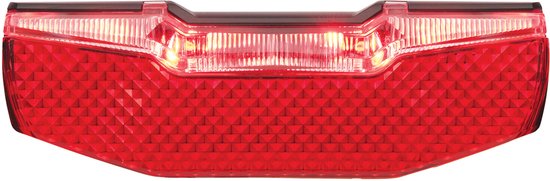 AXA Blueline Steady Achterlicht - LED Fietsverlichting - Dynamo - Steady Functie - 600 m Zichtbaarheid - 80 mm Montage - Zijzichtverlichting - Rood — afbeelding 5
