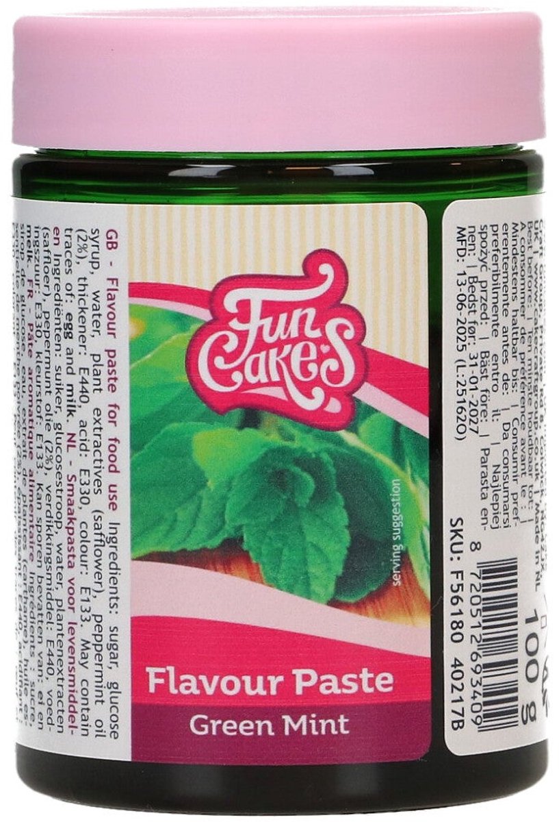 FunCakes Smaakpasta - Aroma - Groene Munt - 100g