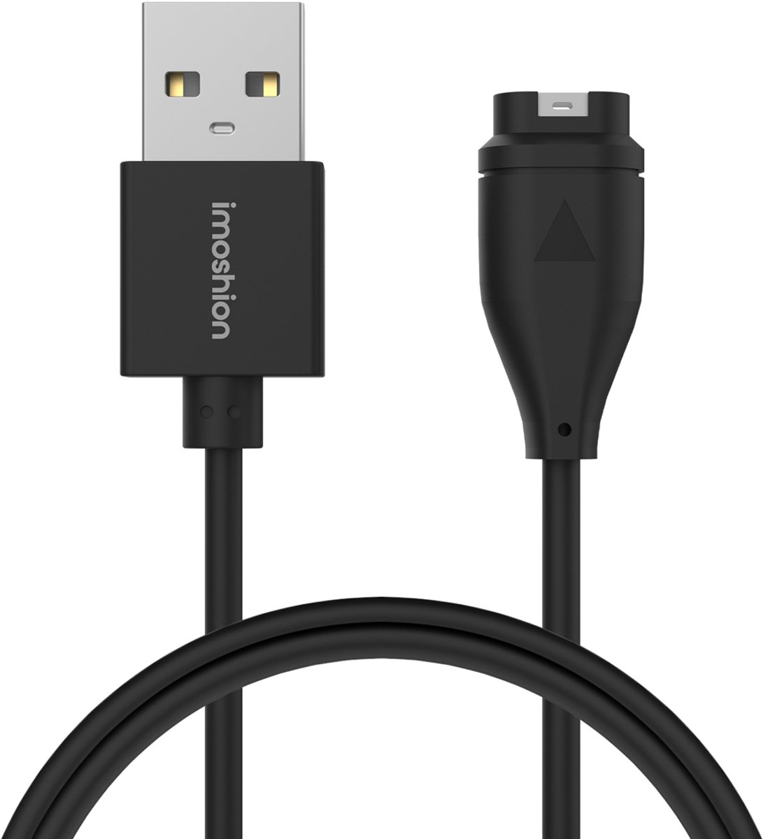 iMoshion USB-A oplaadkabel - Geschikt voor de Garmin Forerunner, Fenix, Instinct, EPIX, Venu, Vivomove, Vivosport & Vivoactive - Smartwatch kabel oplader - 1 meter