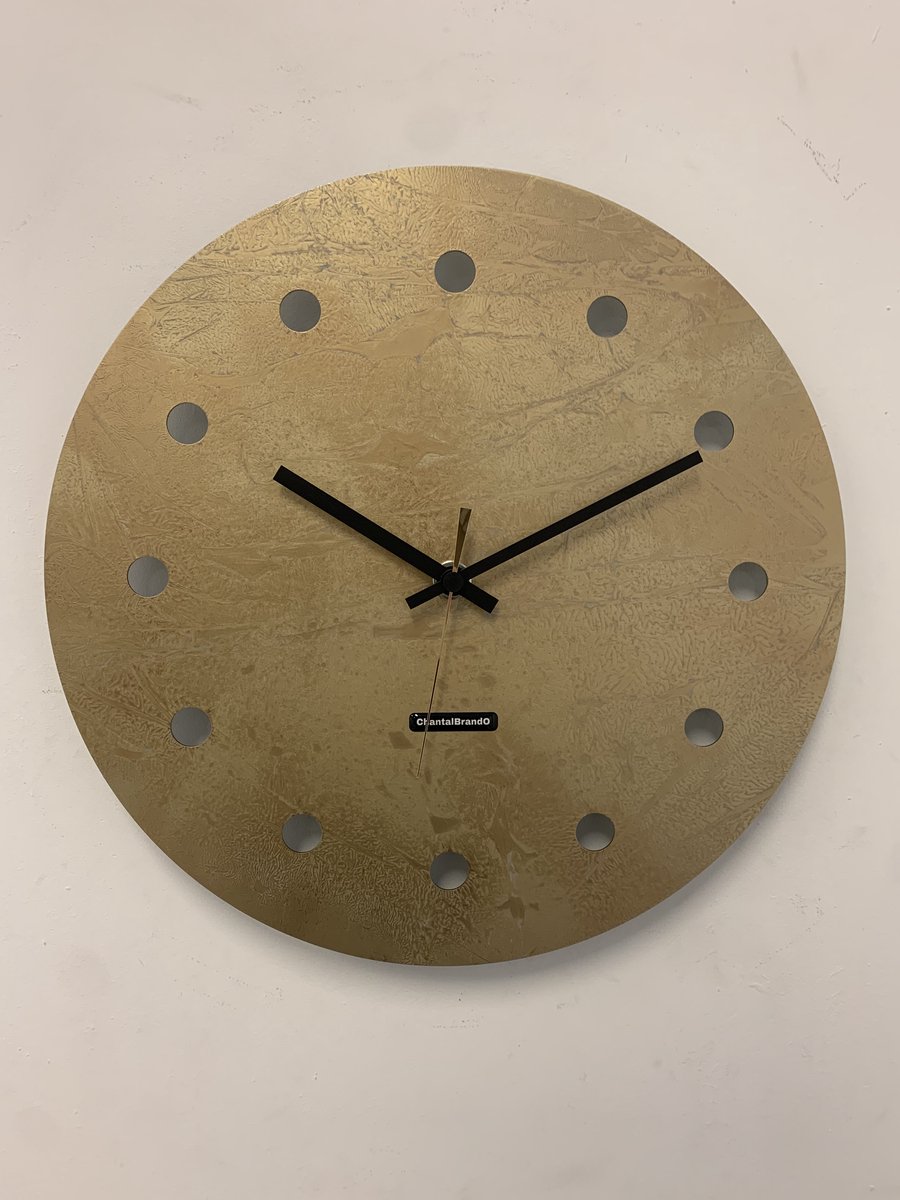 MOSACLOCK GOLD LABEL 40 LABEL Wandklok Modern Industrieel Design GOUD