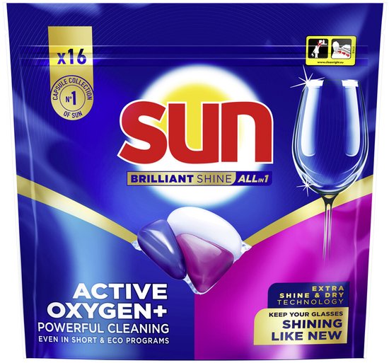 Sun vaatwascapsules 16 stuks