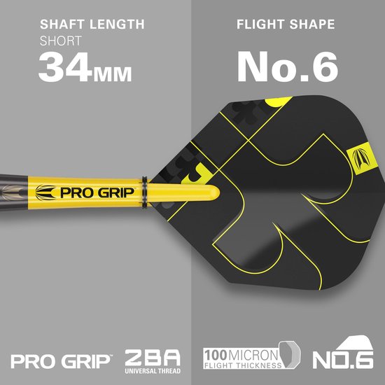 Target Darts Bolide Void Steel Tip Dartpijlen 23G - 90% Tungsten Barrel met Swiss Point Technologie - Barrel 01 Design met Pro Grip Shafts en Pro Ultra Flights van Target Darts — afbeelding 5