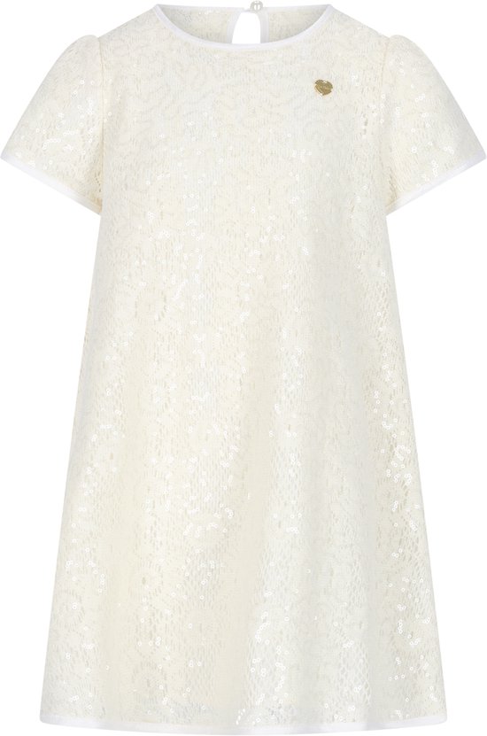 Meisjes Jurk Glitter gouden Ster Witte kraag Gewoontjes Warm Winter 6