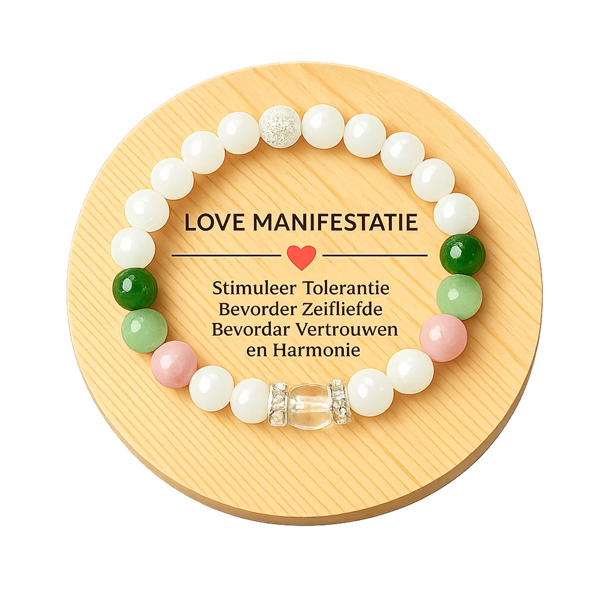 S4H® Love Manifestatie Armband – Edelstenen voor Liefde, Zelfliefde & Harmonie – Spirituele Relatie Armband