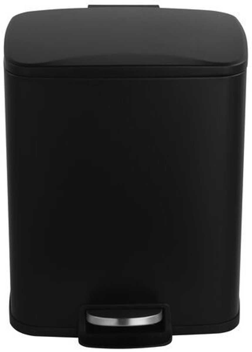 Salt & Pepper Pedaalemmer Prullenbak 20L- 33,5x32xH42cm zwart Dust