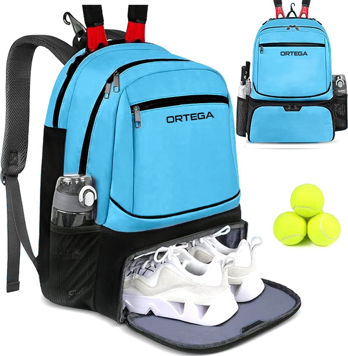 Tennistas - Tennisrugzak - Tenniszak - Tennis rugzak - Licht blauw