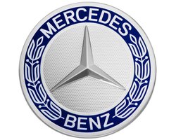 Tip: Set van 4 Originele Mercedes naafdoppen krans blauw 76mm OEM - A1714000125 Naafdoppen -Naafkappen - Velgen - naafkappen naafkapjes wieldop originele velgen MB Mercedes-Benz AMG