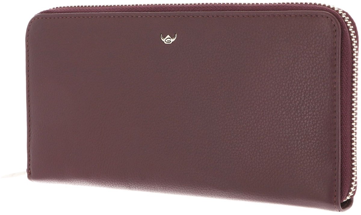 Golden Head Leren portemonnee Madrid RFID Protect RV-Damenbörse 2822 Aubergine donkerpaars