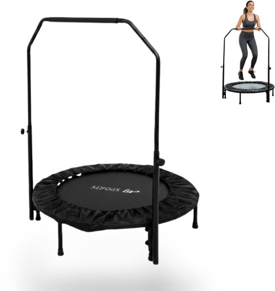 AJ-Sports Fitness trampoline PRO - Mini Trampoline - Inclusief grijpstang - Ø 100cm - Belastbaar tot 150 kg - Trampoline - Trampolines