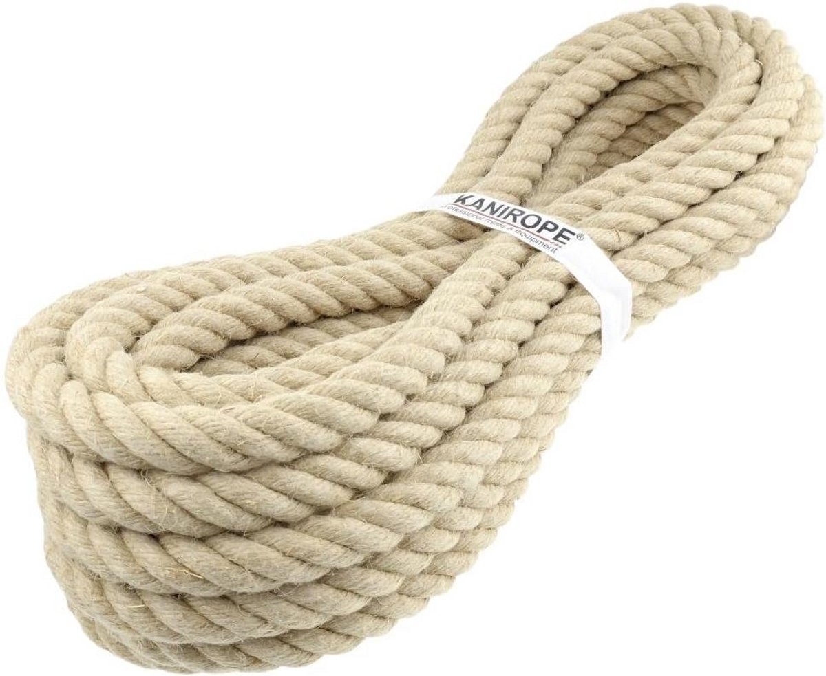 Natuurlijk Hennep Touw 30mm Dik Gedraaid 20 Meter Ideaal Voor Tuin en Ambacht